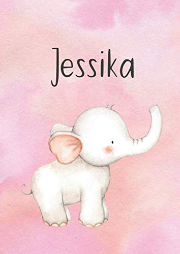 Jessika: DIN A4 • Liniert 100 Seiten • Individueller Kalender • Personalisiertes Schreibbuch • Vornamen Notizbuch • Jugendbuch Pink • Rosa Kinderbuch • Namensbuch • Schreibblock mit Name Tiptoi & Games