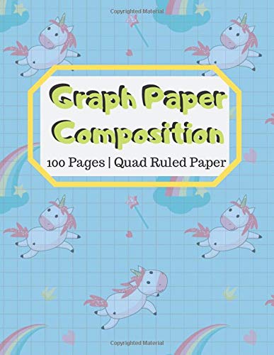 Graph Paper Composition Notebook: Unicorn Rainbow Pattern - Graph Paper 1 cm, Quad Ruled, 100 Pages (Size, 8.5" x 11" inch) Contemporary literature