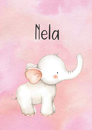 Nela: DIN A4 • Liniert 100 Seiten • Personalisiertes Schreibbuch • Individueller Kalender • Vornamen Notizbuch • Jugendbuch Pink • Schreibblock mit Name • Rosa Kinderbuch • Namensbuch Tiptoi & Games
