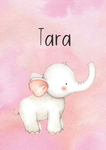 Tara: DIN A4 • Liniert 100 Seiten • Personalisiertes Malbuch • Malblock mit Name • Individueller Kalender • Vornamen Notizbuch • Jugendbuch Pink • Rosa Kinderbuch • Namensbuch Tiptoi & Games