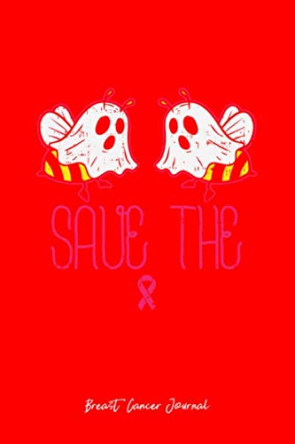 Breast Cancer Journal: Save The Boo Bees Funny Halloween Breast Cancer Awareness - Red Dotted Dot Grid Bullet Notebook - Diary, Planner, Gratitude, Writing, Goal, Log Journal - 6x9 120 pages Books