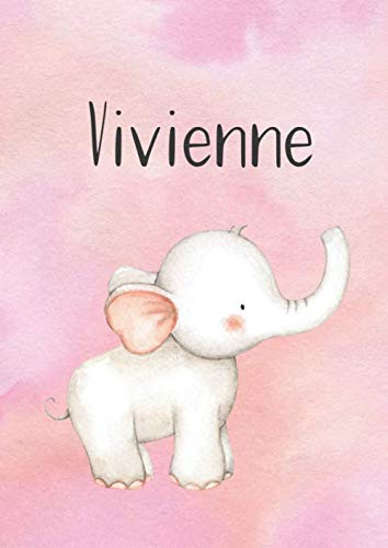 Vivienne: DIN A4 • Liniert 100 Seiten • Personalisiertes Malbuch • Individueller Kalender • Vornamen Notizbuch • Jugendbuch Pink • Rosa Kinderbuch • Namensbuch • Malblock mit Name Tiptoi & Games
