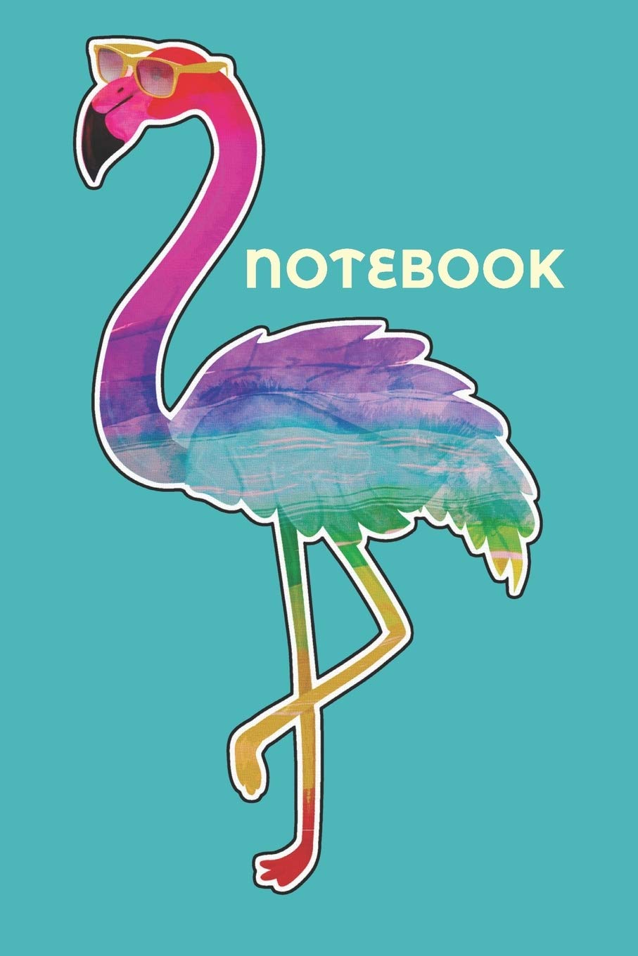 NOTEBOOK: FLAMINGO JOURNAL with 100 lined blank pages & Illustrated pages 6 x 9-inch Media & Communication