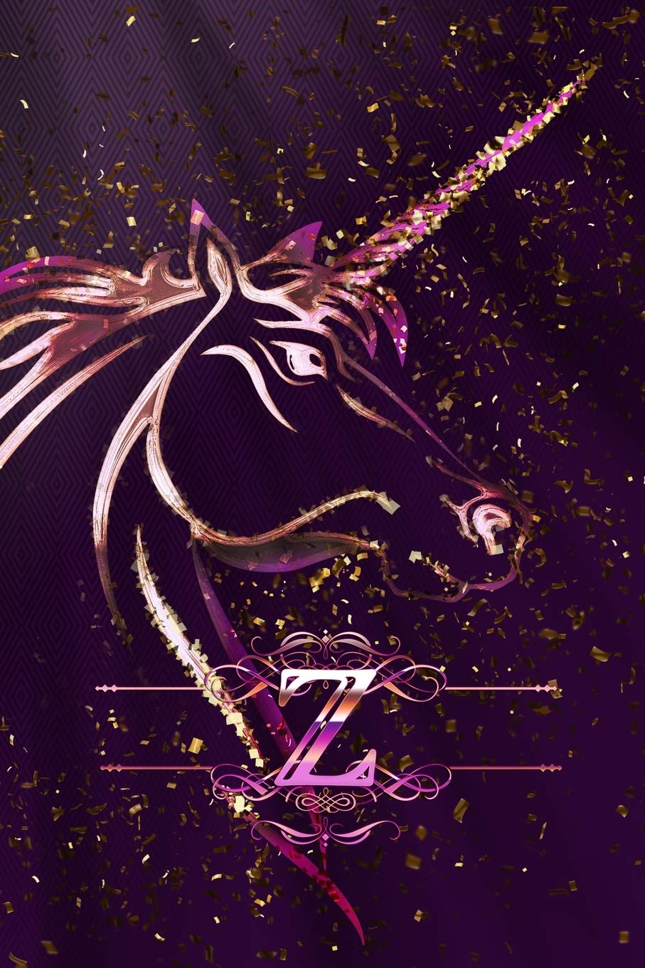 Z: Monogram Initial Personalised Letter Z Wide Ruled Lined Notebook For Unicorn Lovers & Believers, 6x9, 120 Lined Blank Pages (60 Sheets) For Journaling, Notes, Diary & Doodling Learning & Reference