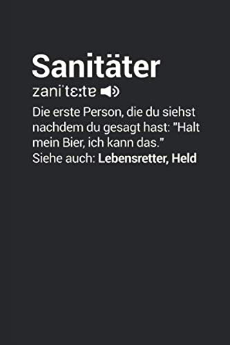 Sanitäter: 6x9 liniert Notizbuch für Notfallsanitäter Medicine
