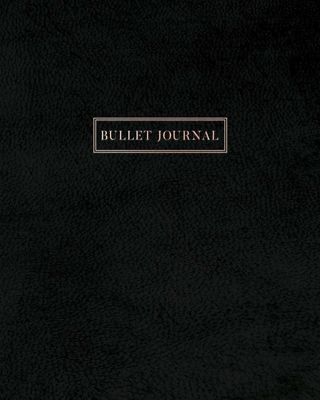 Bullet Journal: Classic Executive Dotted Grid Notebook - Black Leather Style, Softcover | 8 x 10 - 100 pages | Executive Style Film, Art & Culture