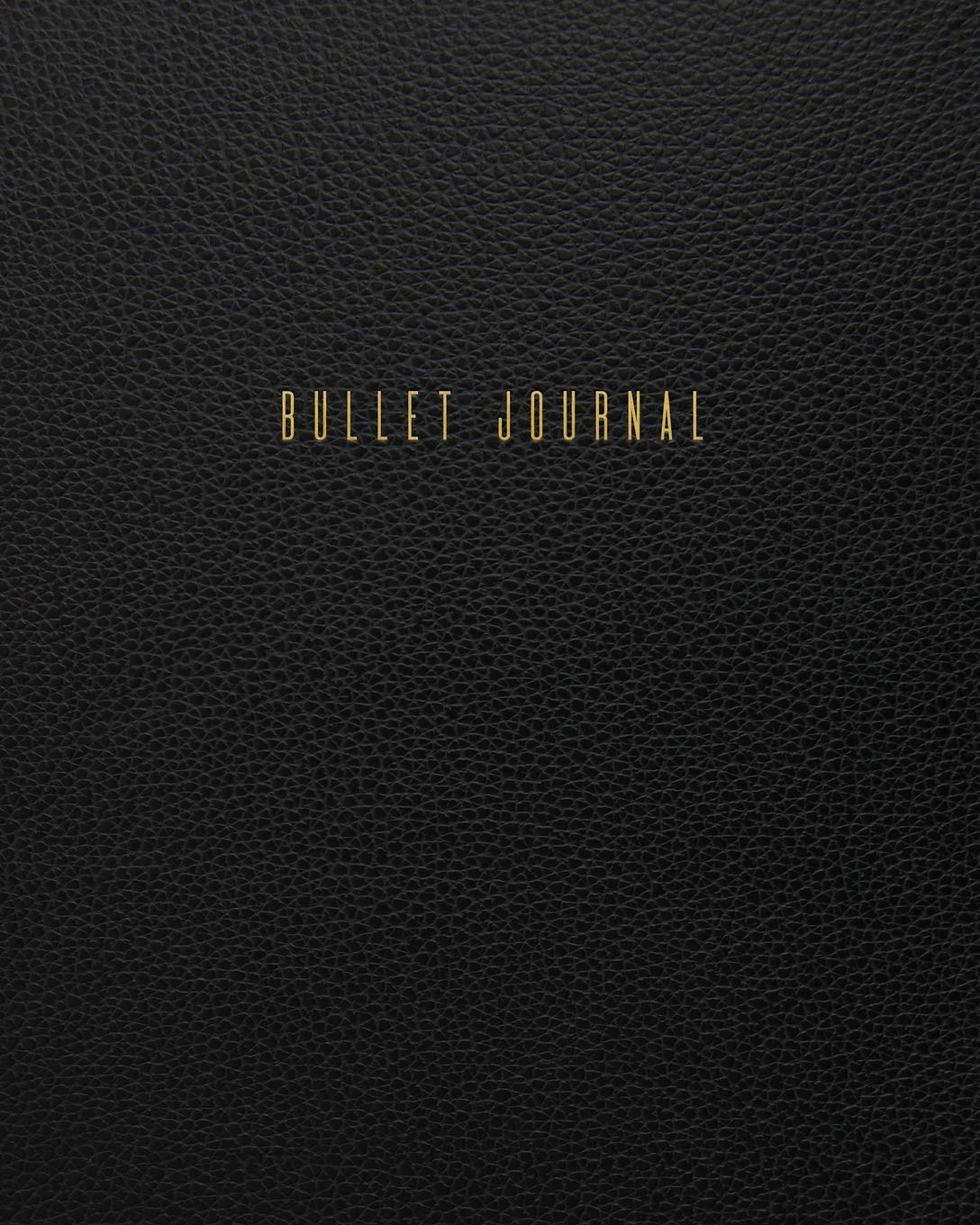 Bullet Journal: Classic Executive Dotted Grid Notebook - Black Leather Style, Softcover | 8 x 10 - 100 pages | Executive Style Film, Art & Culture