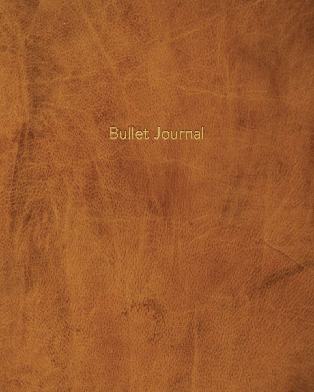 Bullet Journal: Classic Executive Dotted Grid Notebook - Vintage Tan Brown Leather Style, Softcover | 8 x 10 - 100 pages | Executive Style Film, Art & Culture