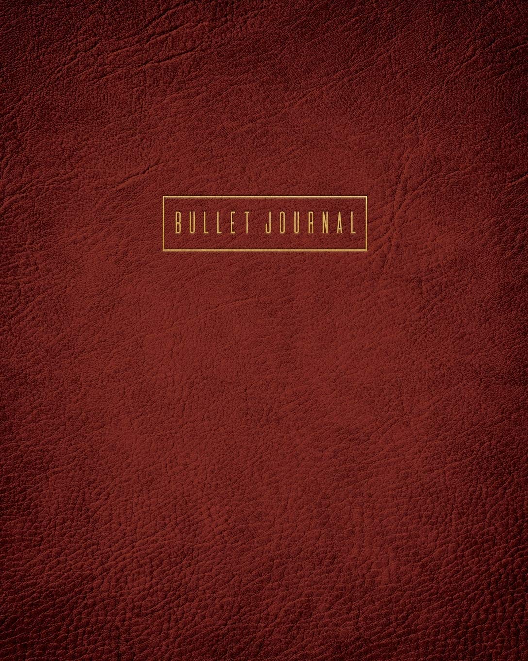 Bullet Journal: Classic Executive Dotted Grid Notebook - Red Brown Leather Style, Softcover | 8 x 10 - 100 pages | Executive Style Film, Art & Culture