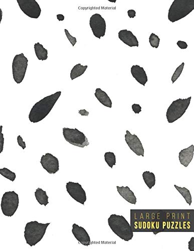 Large Print Sudoku Puzzles: 480 Easy Sudoku Puzzles With Solutions | 9x9 Sudoku Puzzle Books | Sudoku Puzzle Books For Adults Large Print | Sudoku For ... Easy | Fun Gift | White Ink Brush Patterns Leisure & Fun