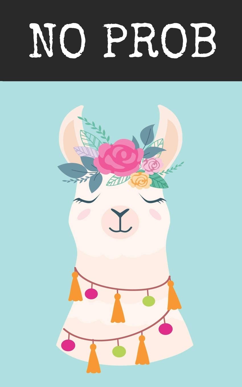 No Prob Llama: Journal with 100 lined pages featuring a cute llama on the front, size 5" x 8" Mathematics