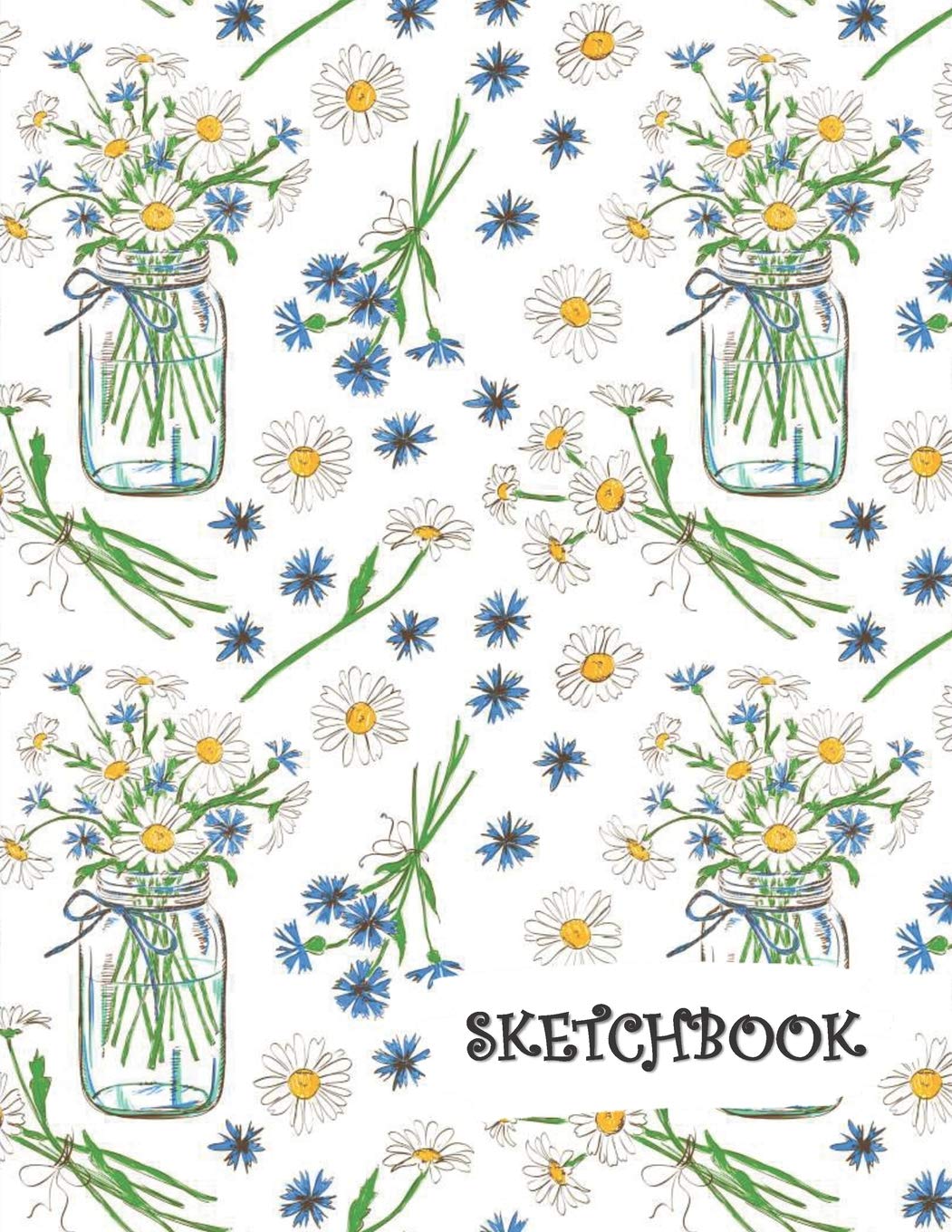 Sketchbook: Daisies in a Jar Fun Framed Drawing Paper Notebook book
