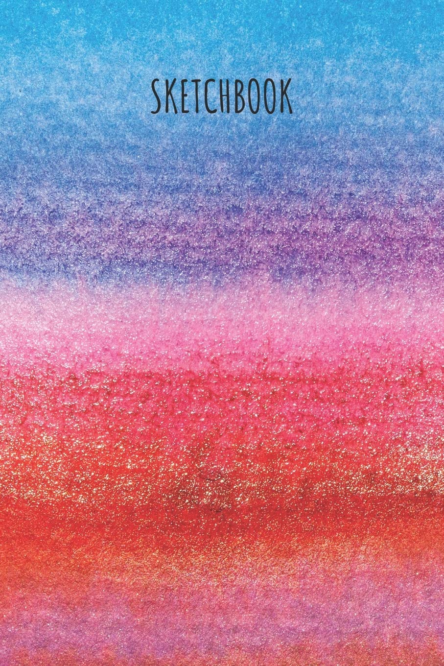 Sketchbook: A5 Skizzenbuch Liniert 120 Seiten Soft Cover | Skizzenblock | Malbuch | Zeichenheft | Aquarell Rot Blau Farben 6x9 Books