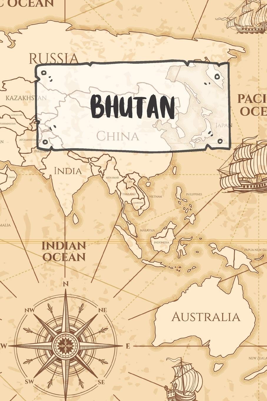 Bhutan: Dotted Travel Diary Notebook or Journey Dotted Grid Journal - Holiday Trip Pocketbook for Men and Women with Dots Books