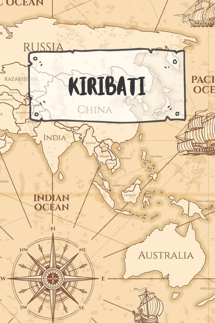 Kiribati: Dotted Travel Diary Notebook or Journey Dotted Grid Journal - Holiday Trip Pocketbook for Men and Women with Dots Books