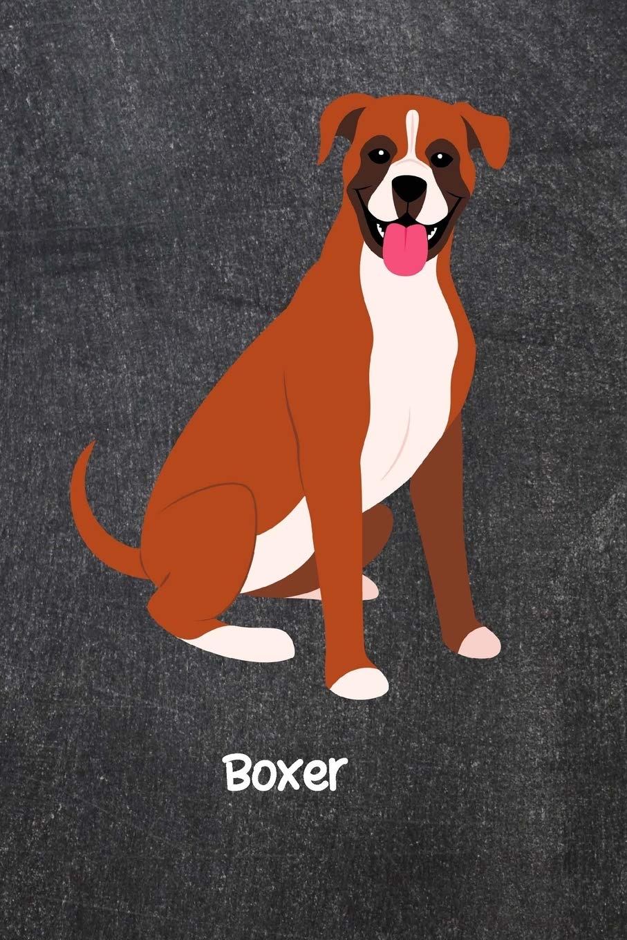 Boxer: Dogs Blank Lined Gift Journal Diary or Notebook, Hand Drawn Illustration, Wide Rule Pets