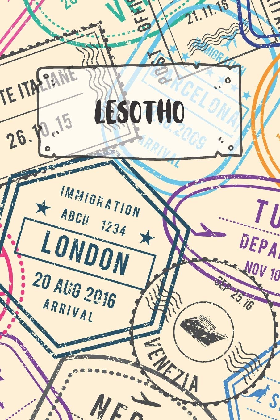 Lesotho: Dotted Travel Diary Notebook or Journey Dotted Grid Journal - Holiday Trip Pocketbook for Men and Women with Dots Books