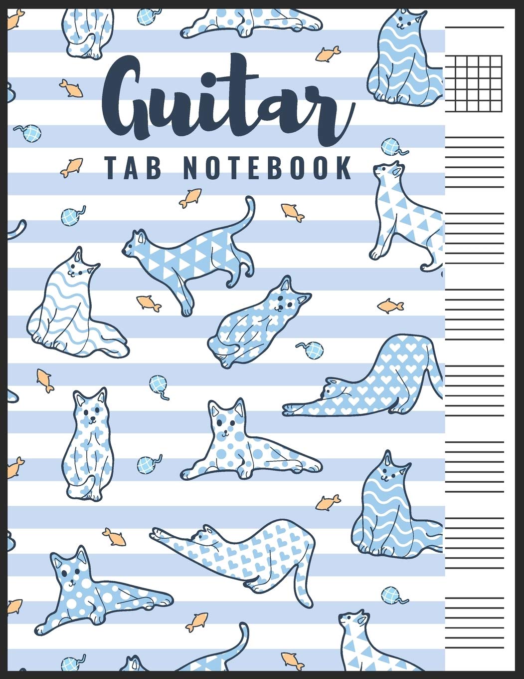 Guitar Tab Notebook: Blank 6 Strings Chord Diagrams & Tablature Music Sheets with Cat Themed Cover Arts & Music