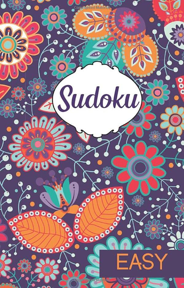 Sudoku Easy: Small Travel Size Sudoku Puzzle Book | Pretty Pattern Pocket-Size Sudoku Puzzle Book for Adults | Perfect for Purse, Briefcase or Bag Leisure & Fun