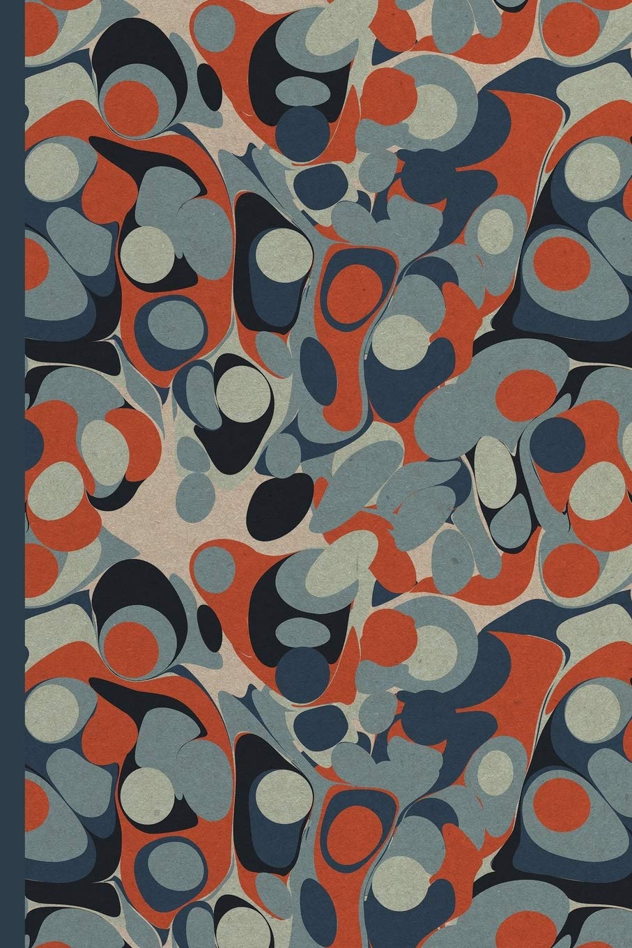Notes: A Blank Guitar Tab Music Notebook with Red and Blue Marbled Cover Art Architecture