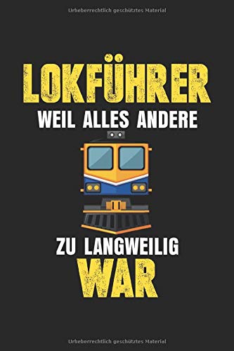 Lokführer Weil Alles Andere Zu Langweilig War: Notizbuch/120 Seiten/Karierte Seiten, 6x9 Zoll Books