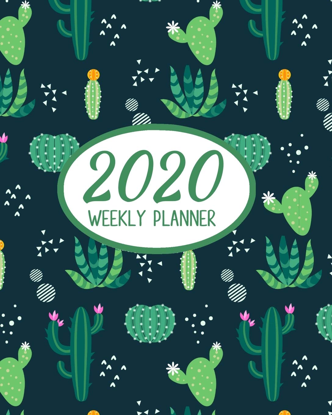 2020 Weekly Planner: Cactus Succulents Small Size Easy To Carry Two Page A Week Planner Calendar Mathematics