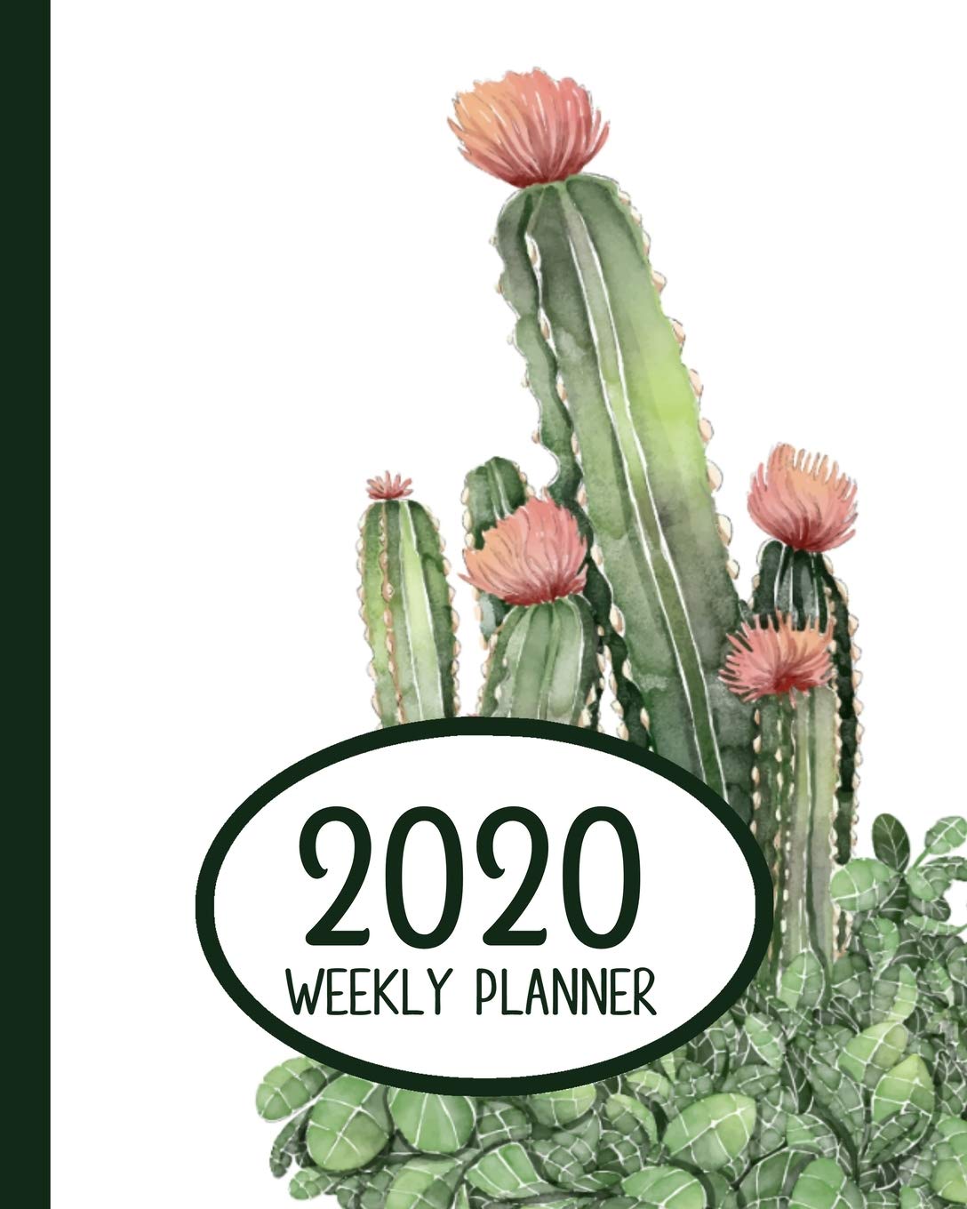 2020 Weekly Planner: Cactus Succulents Small Size Easy To Carry Two Page A Week Planner Calendar Mathematics
