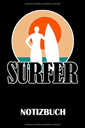 Surfer Notizbuch: Liniertes Papier – 120 Seiten – 6x9 inches (DIN A5) – Surfen Notizbuch für Surfer Books