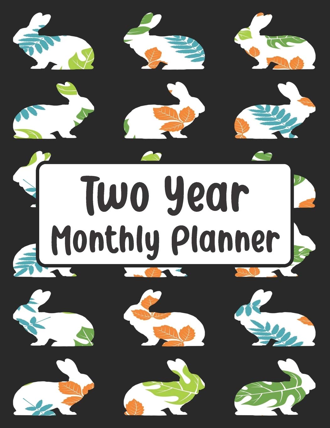 Two Year Monthly Planner: Floral Rabbit | 24 Month Calendar Schedule Agenda Organizer with Notes, Address Log & Password (Monthly Planner 2020-2021 | ... 11 | Jan 2020 - Dec 2021 | Animals, Band 11) Business, Finance & Career