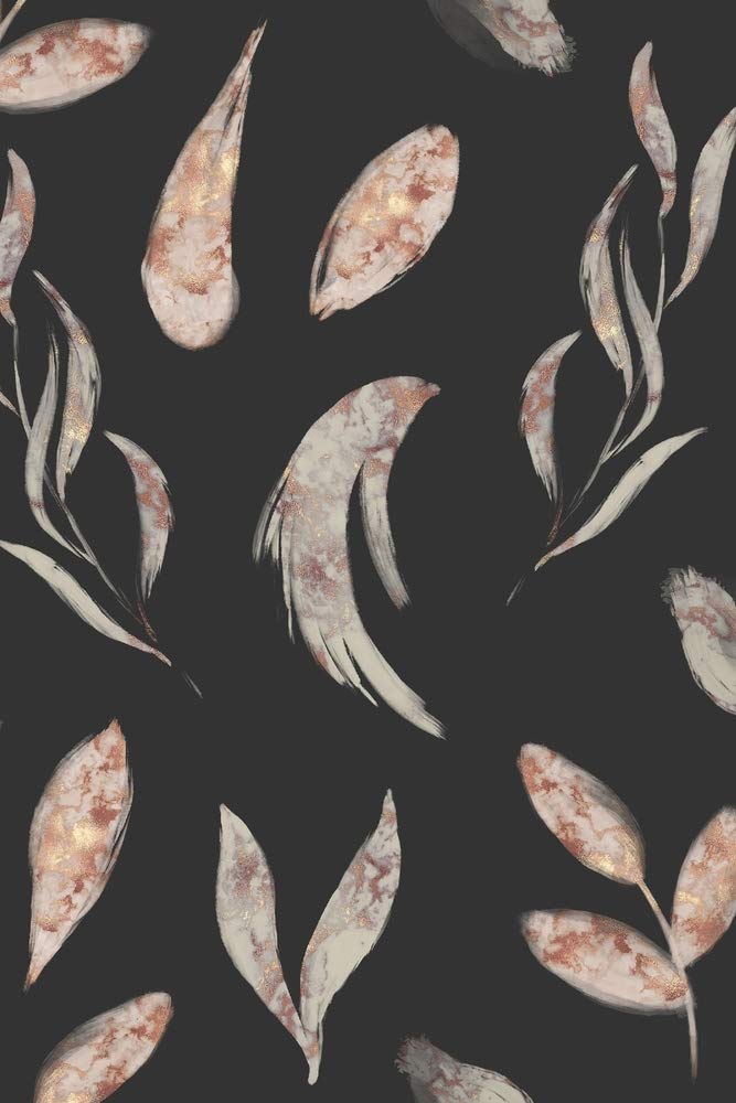 Notebook: 150 Thin-Lined Pages, Great for Students, Teachers, Professors, Dreamers, and Anyone Who Writes, Pink Leaves on Black Cover Memories