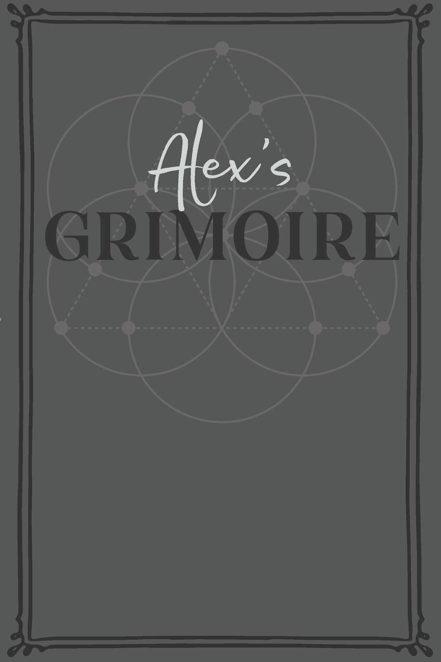 Alex's Grimoire: Personalized Grimoire / Book of Shadows (6 x 9 inch) with 110 pages inside, half journal pages and half spell pages. Religion & Esotericism
