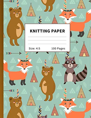 Knitting Paper: Graph (4:5 ratio) Notebook & Journals For Patterns : Forest & Nature Edition Mathematics