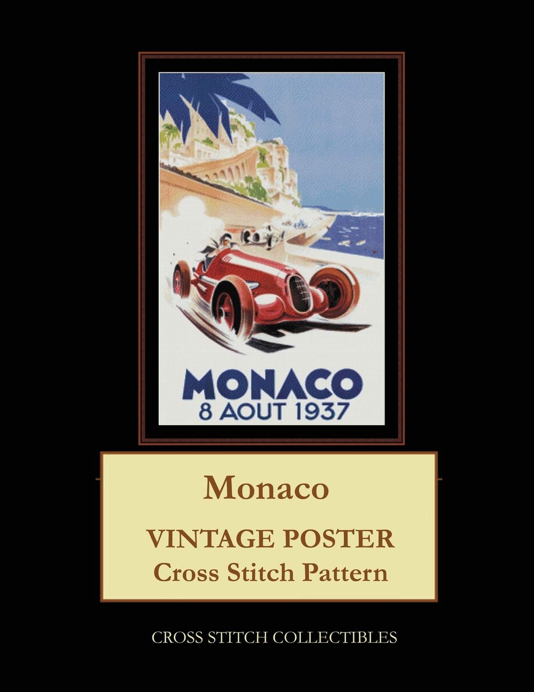 Monaco: Vintage Poster Cross Stitch Pattern Hobbies & Crafts
