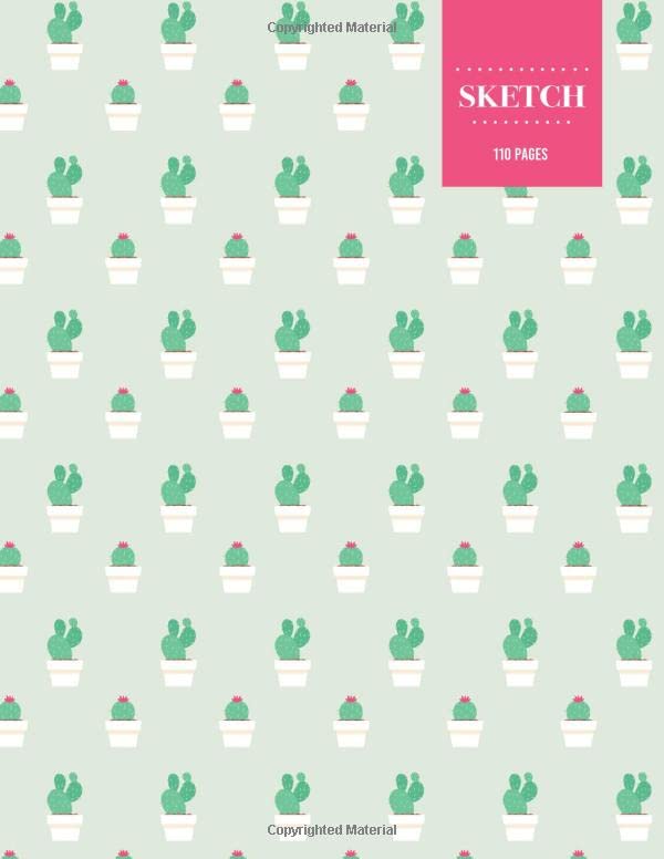 Sketch 110 Pages: Cactus Sketchbook for Kids, Teen and College Students | Succulent Llama Pattern book