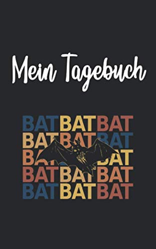 Mein Tagebuch: Fledermaus Retro und Vintage Style 100 Seiten Liniert Non-fiction