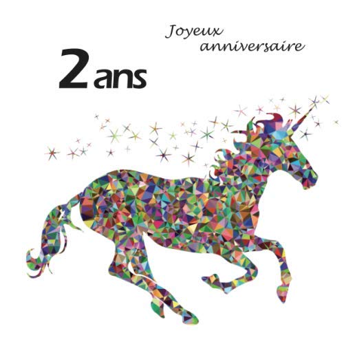 Joyeux Anniversaire 2 ans: Livre d'or, Cheval, 100 pages, Format carré 21,59 x 21,59 cm Lifestyle