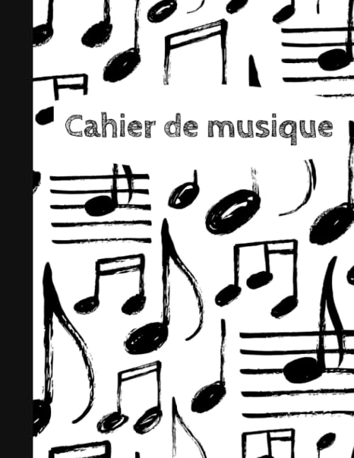 Cahier de musique: Carnet de partitions - Papier manuscrit - 12 portées par page - 108 pages - Grand format - Couverture moderne book