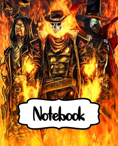 Notebook: Ghost Rider Soft Glossy College Ruled Notebook with Ruled Lined Paper for Taking Notes Writing Workbook for Teens and Children Students School Kids Inexpensive Gift For Boys and Girls Books