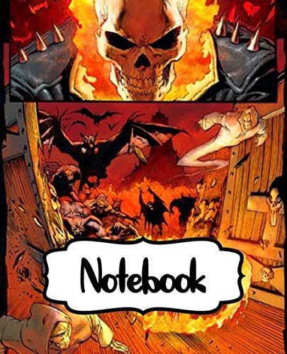 Notebook: Ghost Rider Soft Glossy College Ruled Notebook with Ruled Lined Paper for Taking Notes Writing Workbook for Teens and Children Students School Kids Inexpensive Gift For Boys and Girls Books