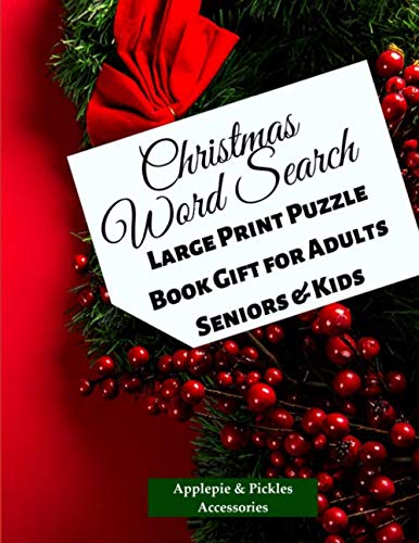 Christmas Word Search Large Print Puzzle Book Gift for Adults, Seniors & Kids: Christmas Word Searches Puzzle Gift Book in Large-Print Holiday Fun for Senior Adults & Children Leisure & Fun