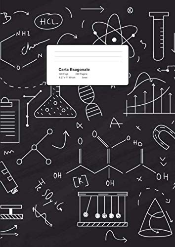 Carta Esagonale: Quaderno Carta Esagonale per Chimica Organica, Disegni e Progetti Video Games, Giochi di Ruolo e molto altro! Lato esagono 5mm. book