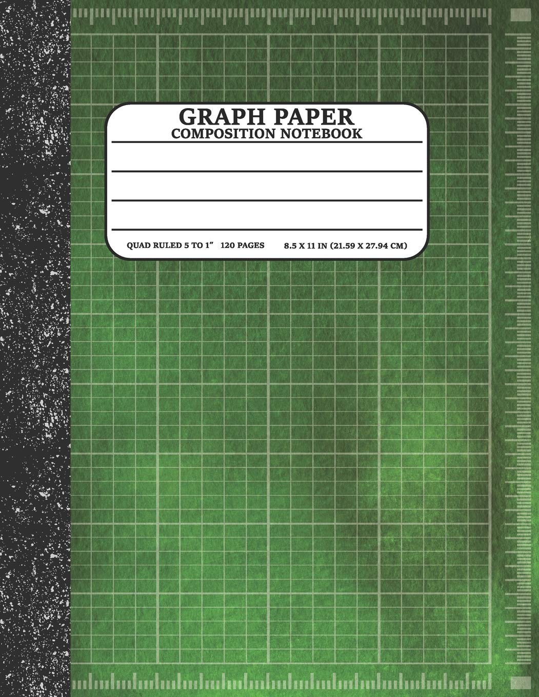 Graph Paper Composition Notebook: Math and Science Lover Graph Paper Cover Watercolor Green (Quad Ruled 5 squares per inch, 120 pages) Birthday Gifts For Math Lover Teacher,Student Notebook Mathematics