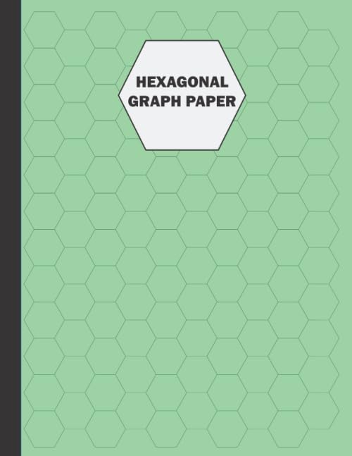 Notebook: Hexagonal Graph Paper - 1/2 Inch Hexagons - 8.5 x 11 - 100 Pages - Green Cover: For School, Work or Home Natural Sciences