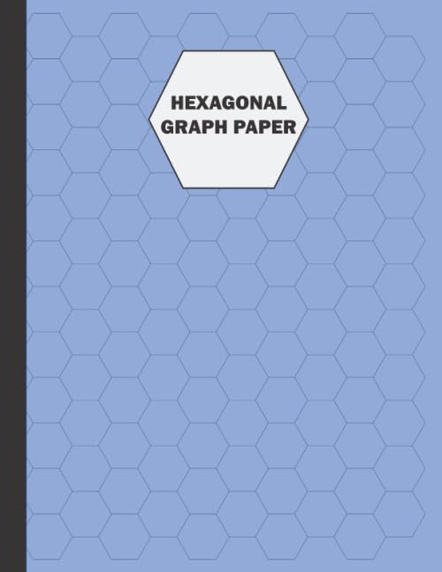 Notebook: Hexagonal Graph Paper - 1/2 Inch Hexagons - 8.5 x 11 - 100 Pages - Blue Cover: For School, Work or Home Natural Sciences