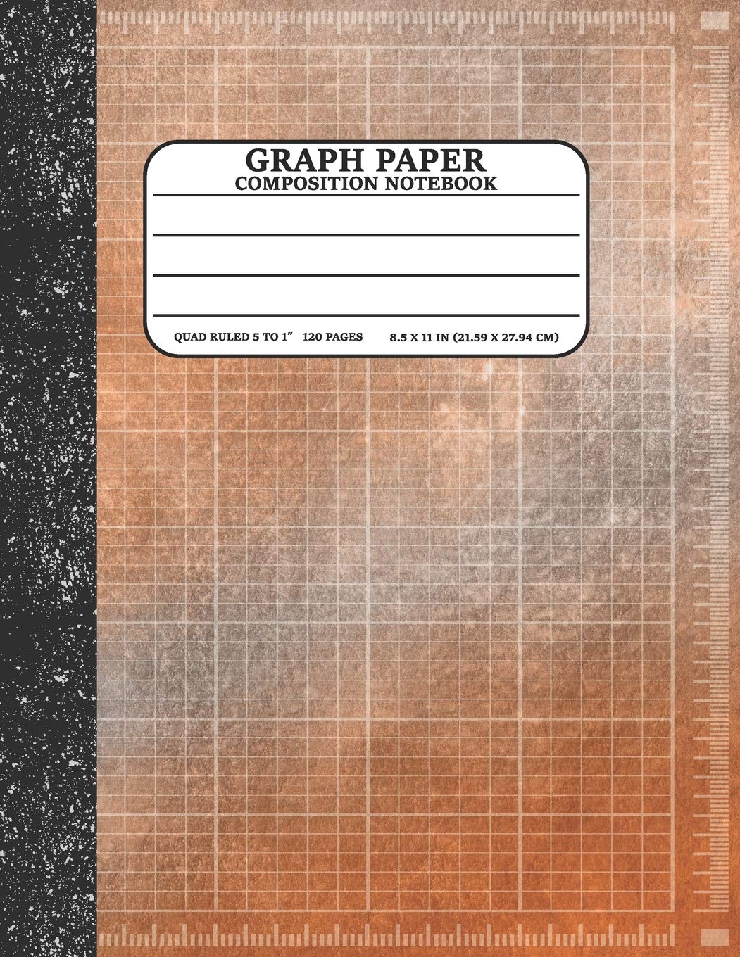 Graph Paper Composition Notebook: Math and Science Lover Graph Paper Cover Watercolor Orange (Quad Ruled 5 squares per inch, 120 pages) Birthday Gifts For Math Lover Teacher,Student Notebook Mathematics