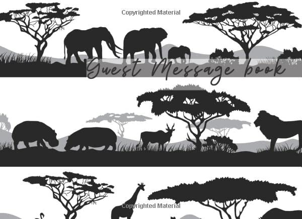 Guest Message Book: Safari Register Feedback Comments For Rental Properties, Air BnB, Hotels, Bed & Breakfasts, Guesthouses, Cabins, Motels & More (Hospitality, Band 6) Hiking & Cycling Books