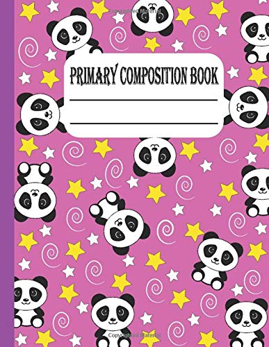 primary composition book: Pretty Wide Ruled Paper Notebook Journal, Panda Wide Blank Lined Workbook for Teens Kids Students Girls for Home School College for Writing Notes. Learning & Reference