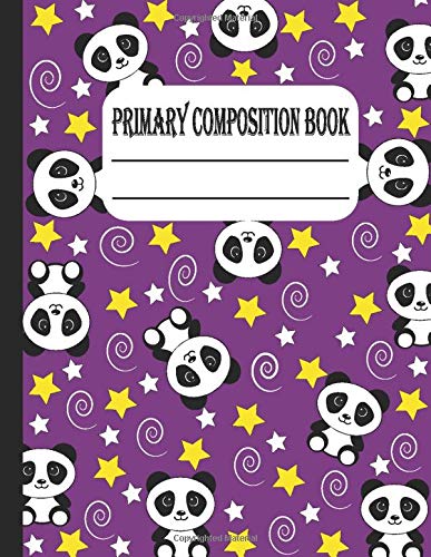 primary composition book: Pretty Wide Ruled Paper Notebook Journal, Panda Wide Blank Lined Workbook for Teens Kids Students Girls for Home School College for Writing Notes. Learning & Reference