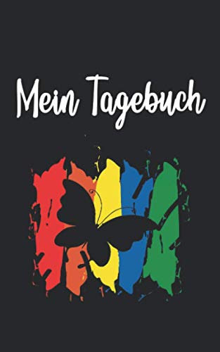Mein Tagebuch: Schmetterling Retro Und Vintage Style 100 Seiten Liniert Non-fiction