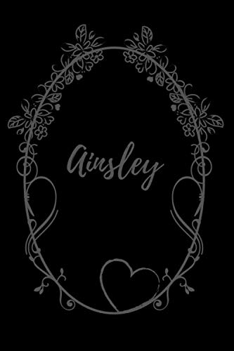 Ainsley: Personalized Name Vintage Style Notebook/Diary/Journal For Women & Girls (110 Pages, Blank, 6 x 9) (Names, Band 1) Film, Art & Culture